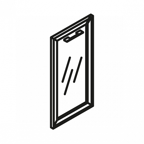 ХДС-764 Двери стеклянные универсальные в алюминиевой раме