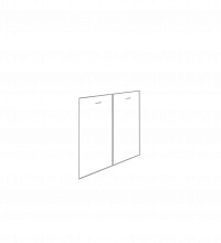 1746/А Двери стеклянные для низкого шкафа