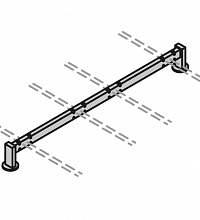 ТУ-600+600(P) Промежуточные опоры под тумбу для сдвоенных столов шириной 62 см