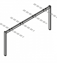 T-600+600(P) Промежуточные опоры для сдвоенных столов шириной 62 см