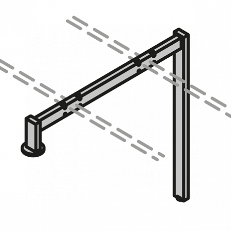 ТУ-800(Р) Промежуточная опора под тумбу для стола шириной 82 см