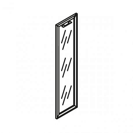 ХДС-1532 Двери стеклянные универсальные в алюминиевой раме